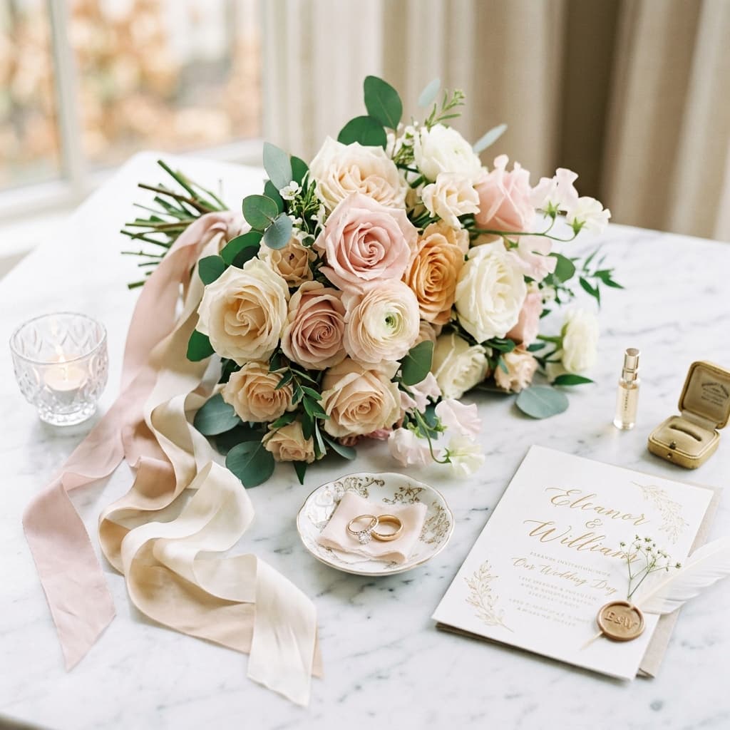 Aesthetic Wedding Setup with flowers